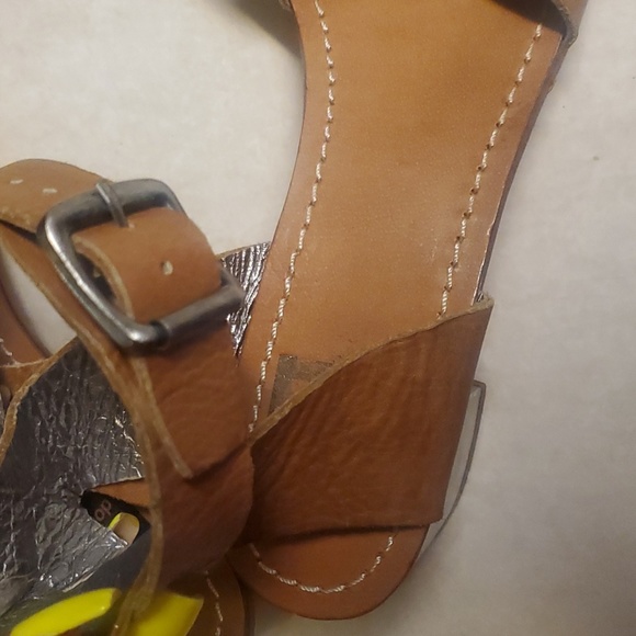 DOLCE VITA Leather Block silver Heel sandals - Picture 7 of 12